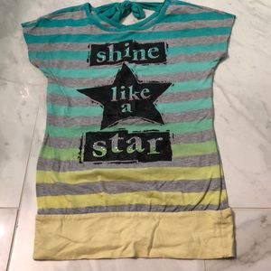 Light Green and Yellow Ombré Justice T - Shirt